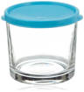 Bormioli Rocco Frigoverre Tonda, diametro 10 cm, Alta, Azzurro, con Coperchio, 0,35 litri