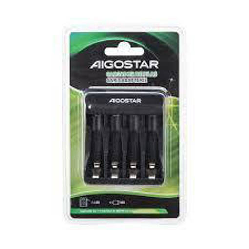 Aigostar Caricabatterie-1.2V per 4 pile AA o AAA
