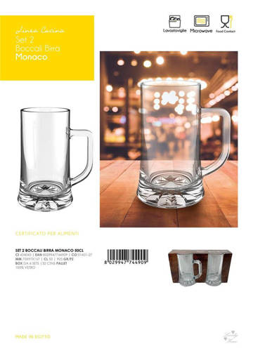 Boccali Birra Monaco 50 Cl, 2 Pezzi