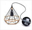 Lampadario in ferro (lampadina esclusa) marrone E27