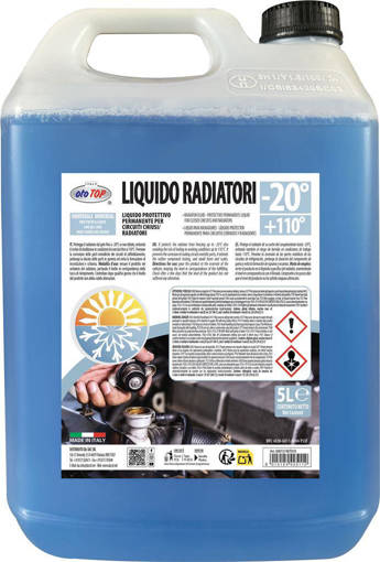 Ototop Liquido Radiatore Antigelo - 20°, Tanica Da 5 Lt, Colore Blu