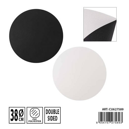 Dc Casa Tovaglietta Bifacciale 38Cm Nero/Bianco