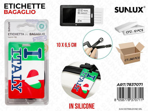 Sunlux Etichetta Bagaglio Love Ita Silicone 10x6.5Cm /Pz Da 12**