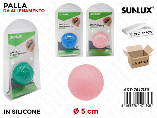 SUNLUX PALLA DA ALLENAMENTO SILICONE D.5CM / PZ DA 12**