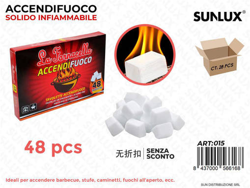 Sunlux Accendifuoco Bianco 48 Cubi