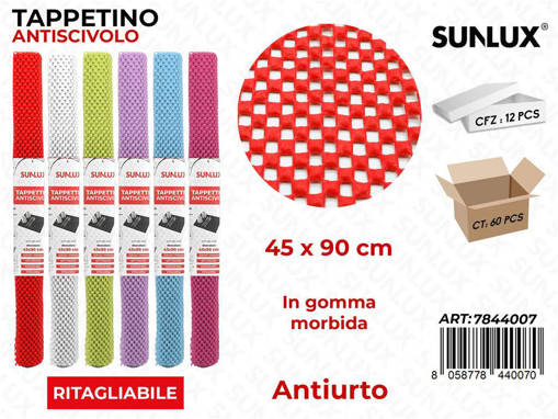 Tappeto Antiscivolo Gomma Ass. 45*90Cm /Pz Da 12**