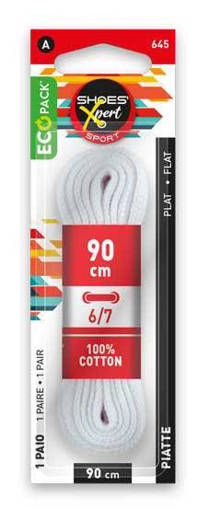 Shoes'Xpert Stringhe Piatte Bianche 90Cm/1P