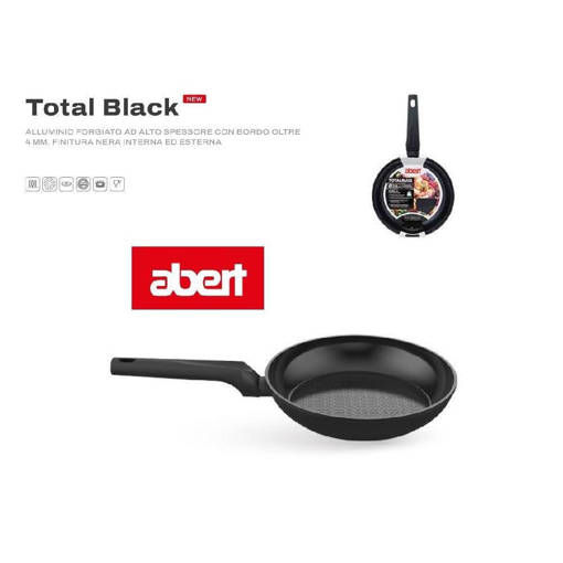Abert Padella 1 manico Total Blackø18cm H.4cm