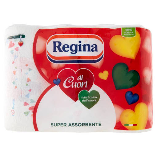 Regina Carta Casa Cuori 3 Rotoli doppio velo