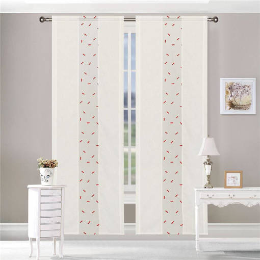 Coppia Tende Chicky 60x150 Rosso