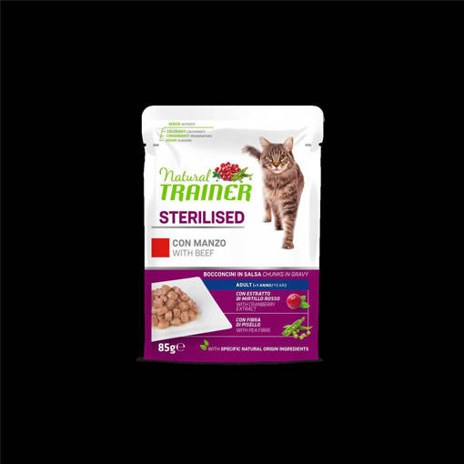 Natural Trainer Gatto Sterilizzato Manzo 85 g