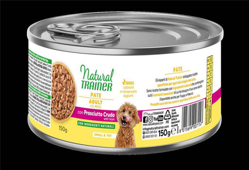Natural Trainer Cane Small/Toy 150 g Prosciutto