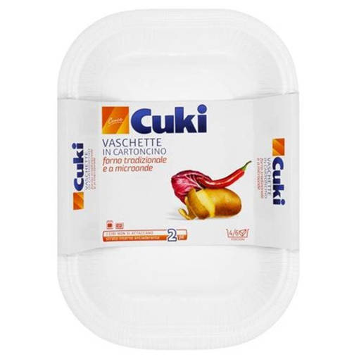 Cuki Vaschette in Cartoncino Rc 86, 4/6 Porzioni, 2 pezzi, Senza Coperchio