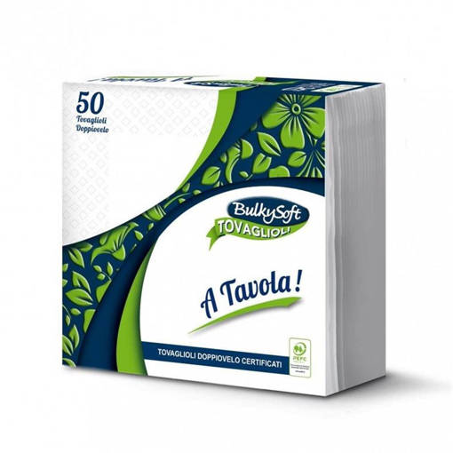 Bulkysoft 50 Tovaglioli 33X33, 2 Veli