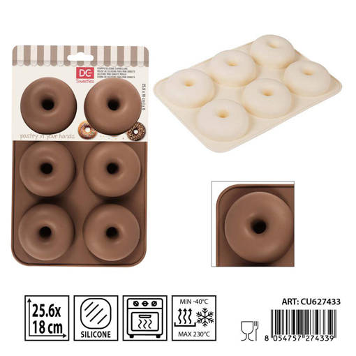 Dc Casa Stampo Silicone Ciambelline 25.6X18X2Cm