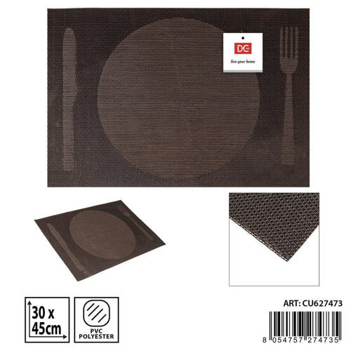 Dc Casa Tovaglietta Pvc 30X45Cm Caffe