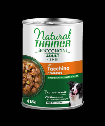 Natural Trainer Wet Medium & Maxi Chunks Tacchino 415Gr*12
