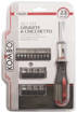 Kombo Set Composto Da Giravite A Cricchetto Reversibile + 22 Inserti Ad Intaglio , Phillips, Torx,Esagonali E Chiavi A Bussola.