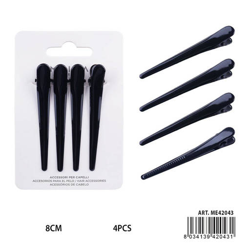MELISSA MOLLETTE CAPELLI NERE 8CM 4PZ
