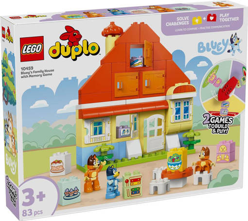 Lego DUPLO Bluey 10459 Casa della Famiglia di Bluey con gioco di memoria