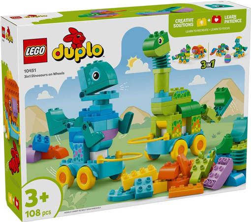 Lego DUPLO Town 10451 Dinosauri su ruote 3 in 1