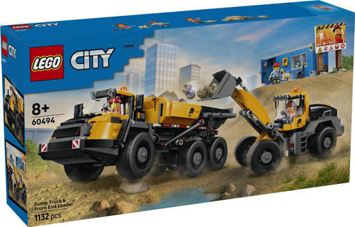 Lego City Big Vehicles 60494 Camion ribaltabile e pala meccanica