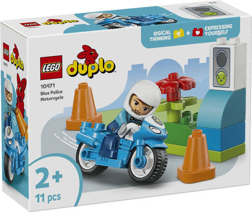 Lego DUPLO Town 10471 Motocicletta blu della Polizia