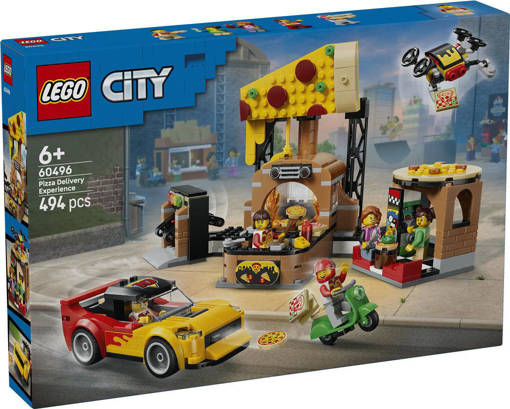 Lego My City 60496 Centro di consegna pizze con veicoli