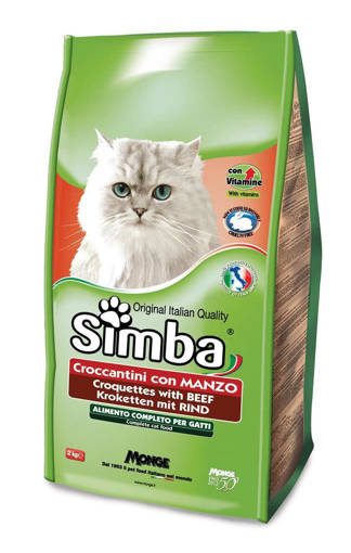 Simba Gatto Croccantini 2 kg, con Manzo