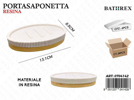 Bathrex Portasaponetta In Resina13.1*8.5*2.3Cm