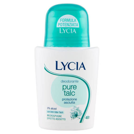 Lycia pure talc deodorante Roll-On fiori di cotone 50 ml