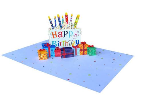 ORIGAMI KIRIGAMI FETTA TORTA HAPPY BIRTHDAY  ORF02