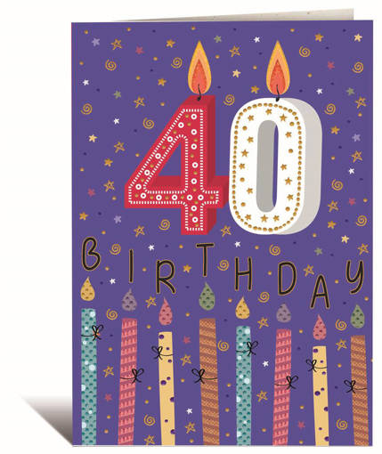 ORIGAMI BIGL.AUGURI ORIGAMI 3D- 40 ANNI  21OR203