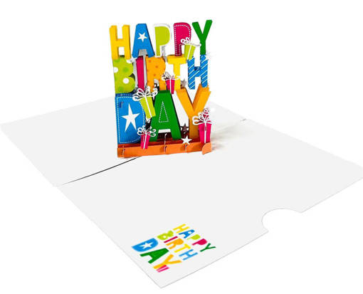 ORIGAMI KIRIGAMI HAPPY BIRTHDAY  ORF03