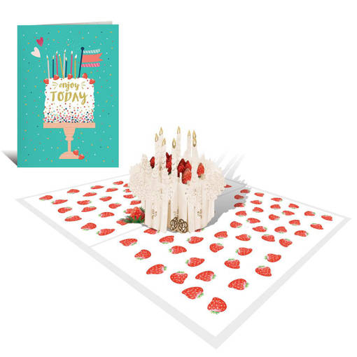 ORIGAMI BIGL.AUGURI ORIGAMI 3D TORTA MERINGATA  21OR239