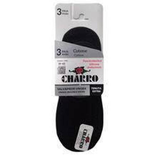 Charro Calzini invisibile 3pz avvolgente nero 35/38