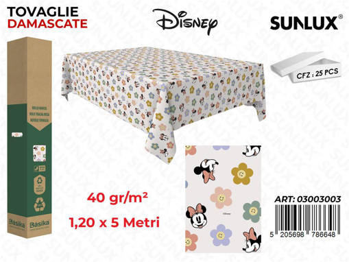 Tovaglie Damascate Minnie 1.20*5Mt 40Gr