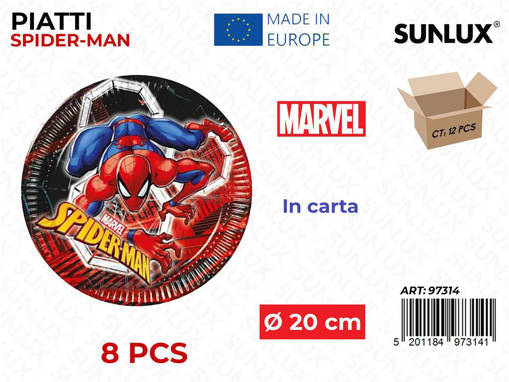 Piatti Carta Fsc Spiderman World Of Webs Next Generation Diam Cm20 Cf8