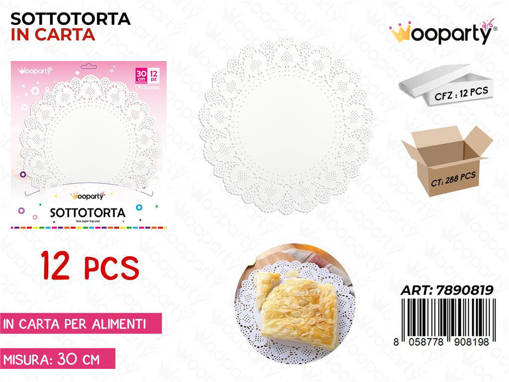 Wooparty Sotto Torta In Carta D.30Cm -12Pcs /Pz Da 12**