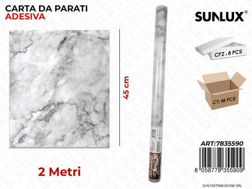 CARTA DA PARATI ADESIVA 45CM*2MT /PZ DA 8**