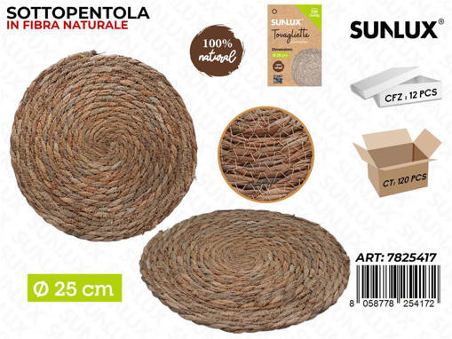 Sunlux Sottopentola Fibra Nat. D.25Cm