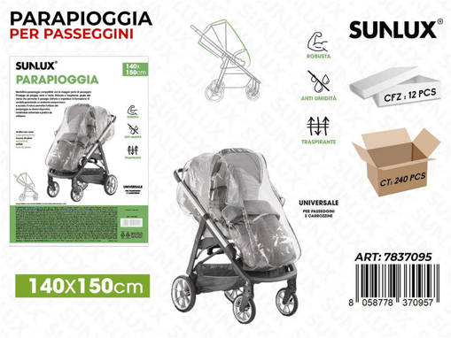 Sunlux Parapioggia Passeggino 140*150Cm /Pz Da 12**