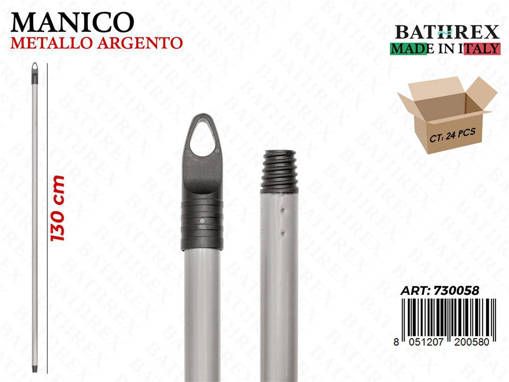 Bathrex Manico Metallo 130Cm Argento