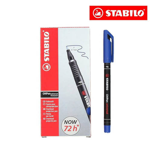 Stabilo - Marcatore OHPen Permanente Tratto Fine (0,7 mm) Blu