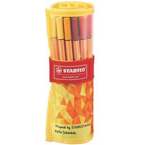 Stabilo - Fineliner Point 88 - Rollerset con 25 Colori assortiti - Fan Edition