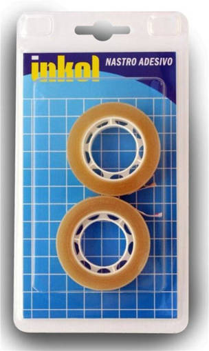 Inkol - Blister Nastro Adesivo Trasparente 15 mm x 33 mt 2 Pz