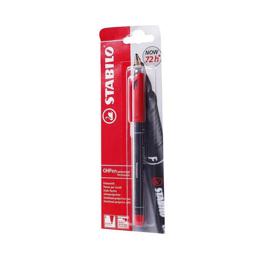 Stabilo - Marcatore OHPen Permanente Tratto Fine (0,7 mm) Rosso