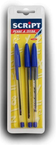 Script - Blister Penna a Sfera 3 Pz Blu