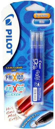 Pilot - Ricarica Penna Cancellabile Frixion Blu - Confezione da 3 Pezzi