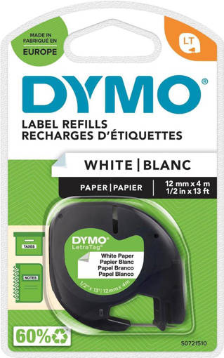 Dymo Nastro Letratag, Plastica, Bianco